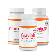 Graviola + Vitamin D3 & K2 (MK7) + Vitamin C