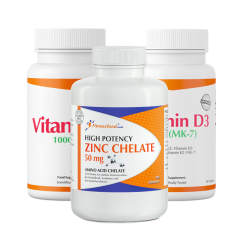 Vitamin C + Vitamin D3 & K2 (MK7) + Zinc Chelate